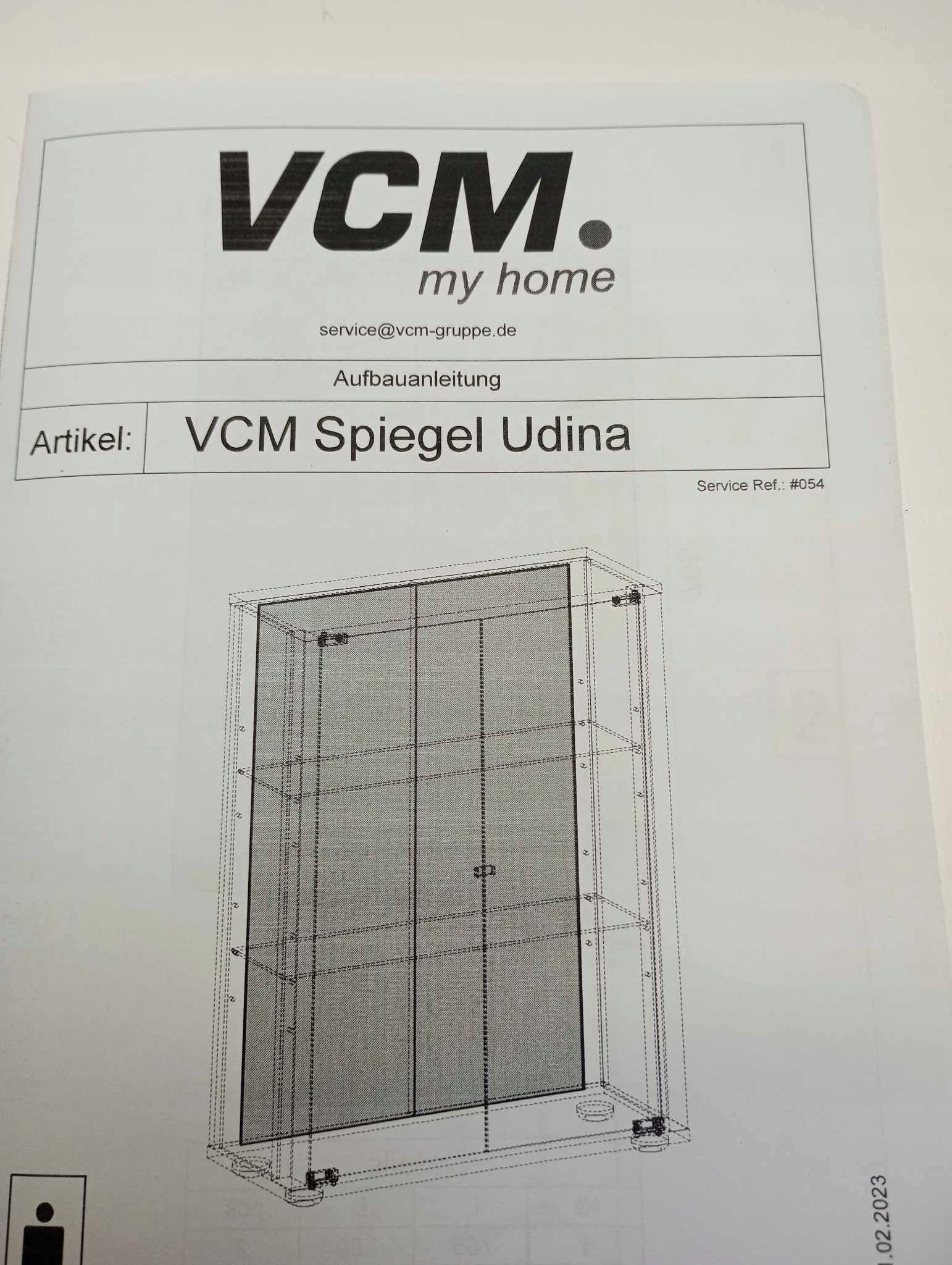 Lustro do witryny szklanej VCM Udina Spiegel