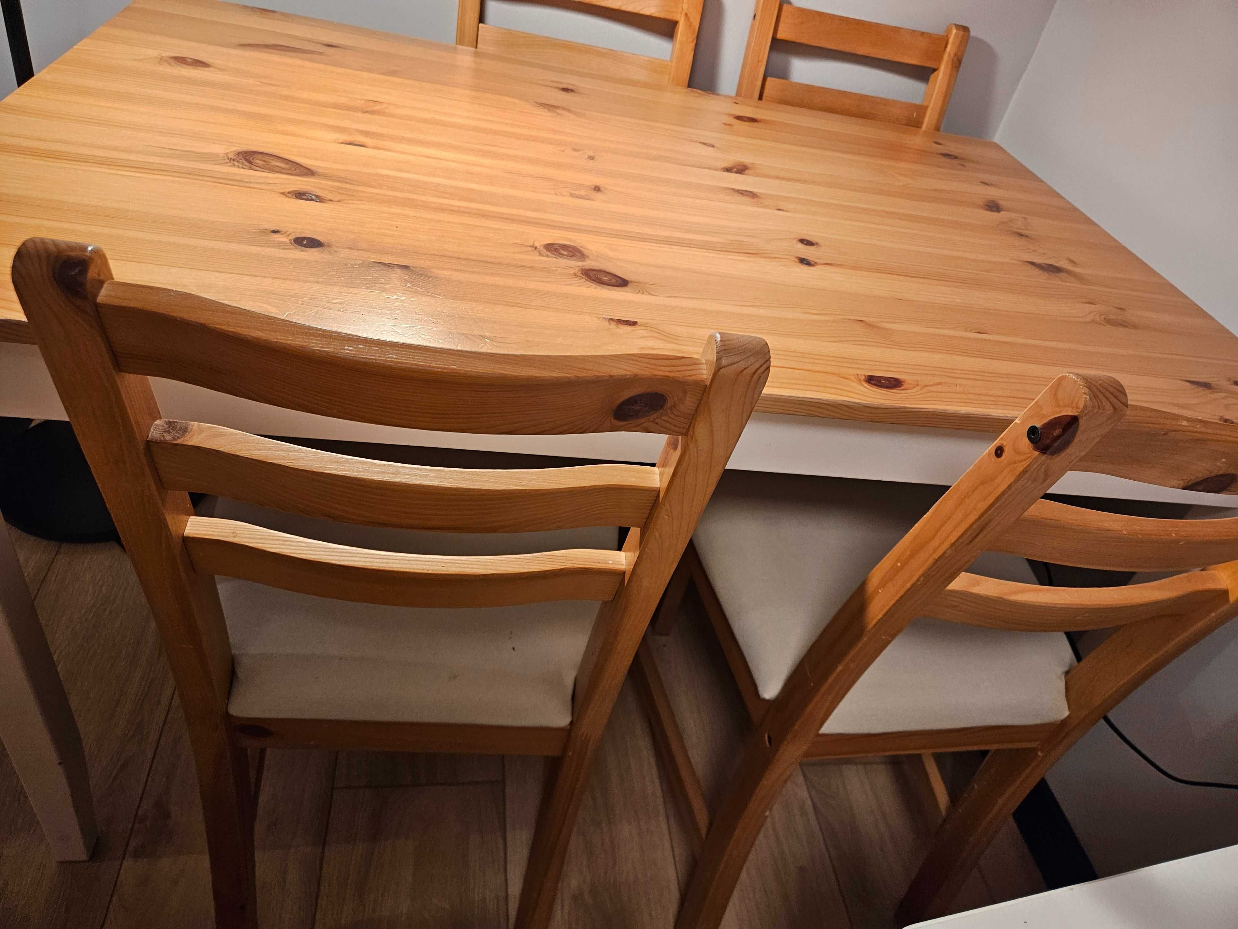 Ikea LERHAMN Stół i 4 krzesła