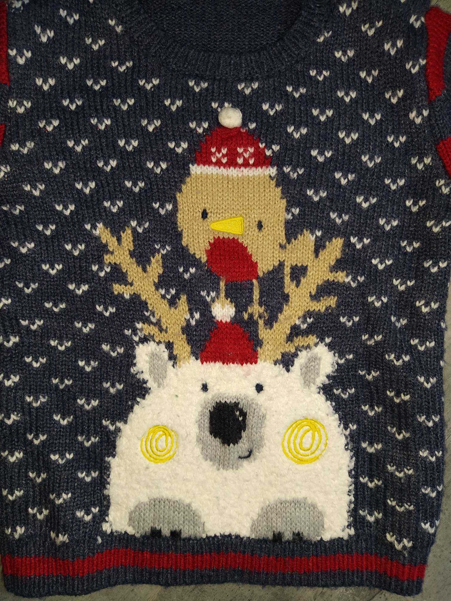 Sweterek świąteczny, święta George 68/74, sesja, Mikołaj