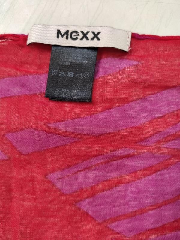 Mexx большой красный тонкий палантин, шарф, 100% коттон