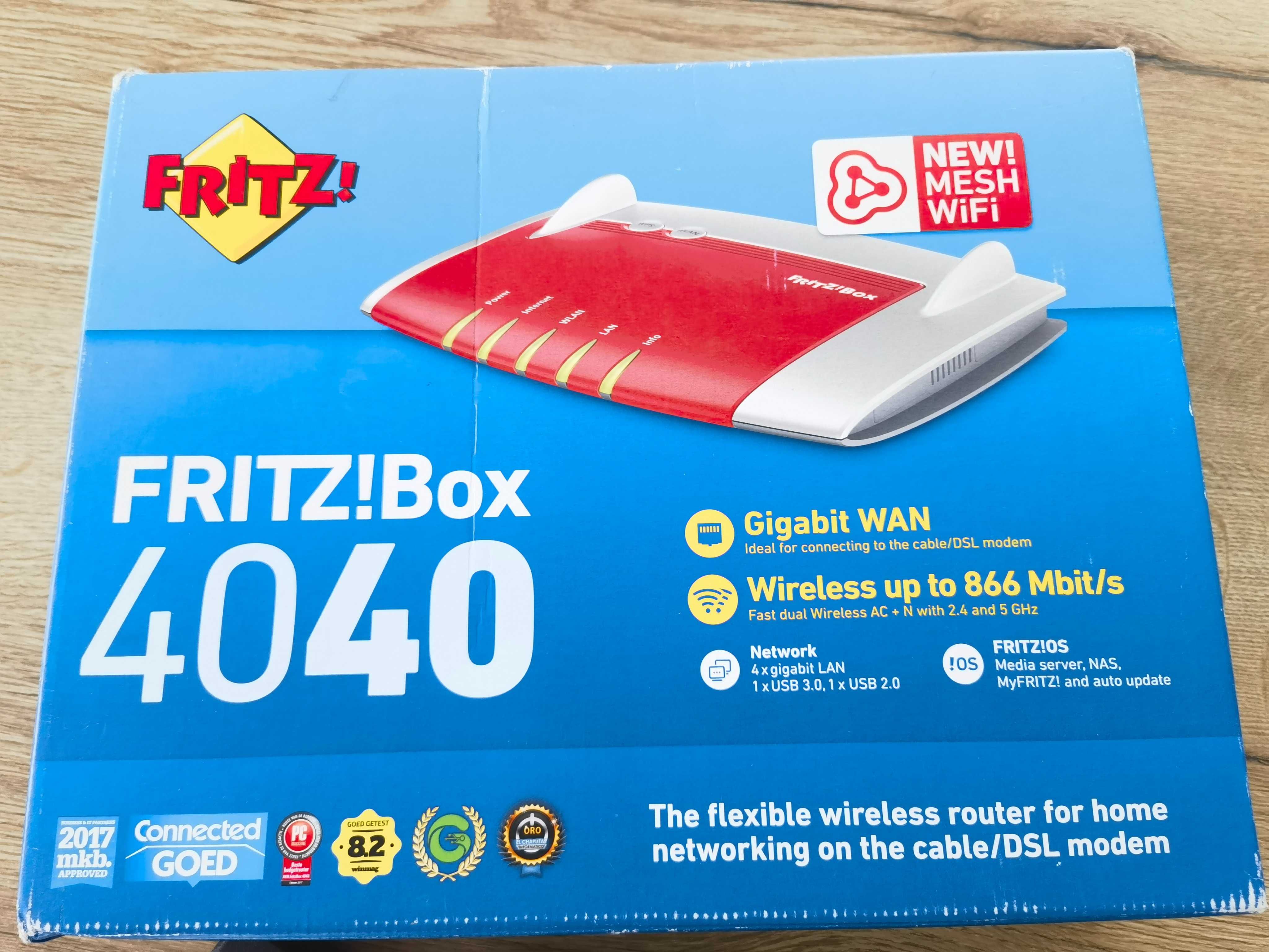 Router Fritzbox Fritz!Box 4040 WiFi B,G,N,AC/Mesh/Menu PL