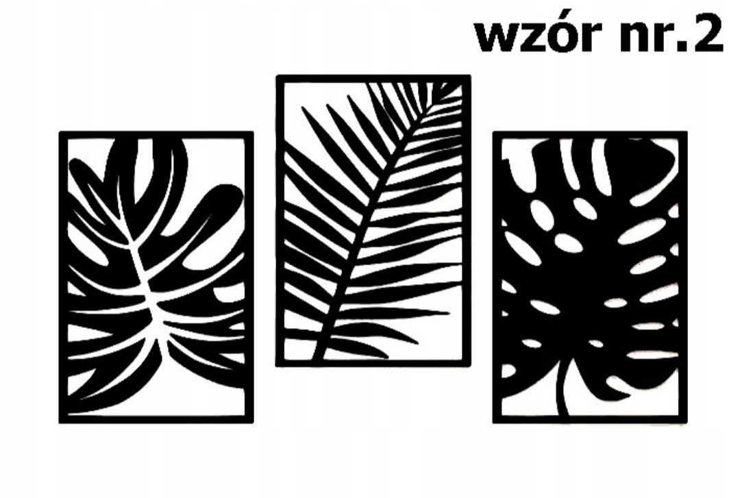 Panele Dekoracyjne Czarne Na Ścianie 57cm 3szt.Ciekawe Wzory Magnolit