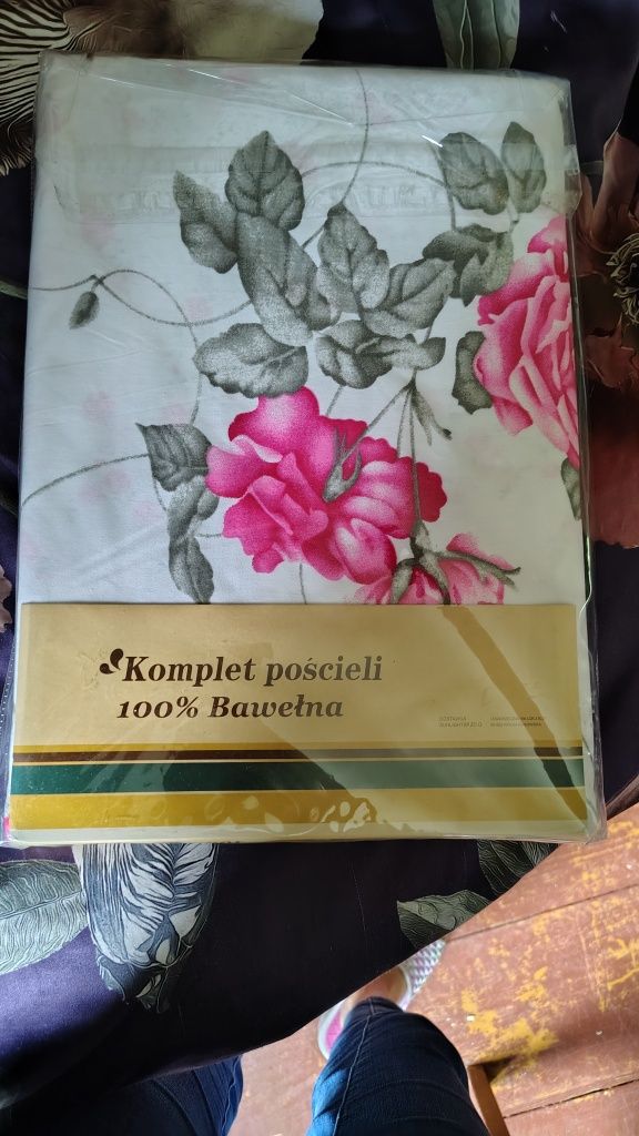 Pościel 200x220 100%bawełna róże