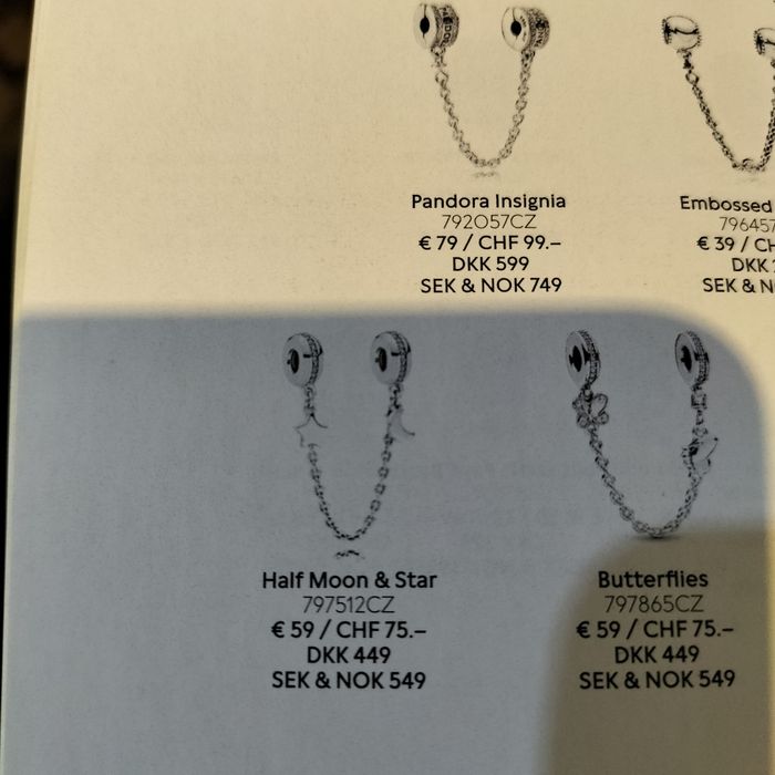 Pandora łańcuszek zabezpieczający księżyc i gwiazdka