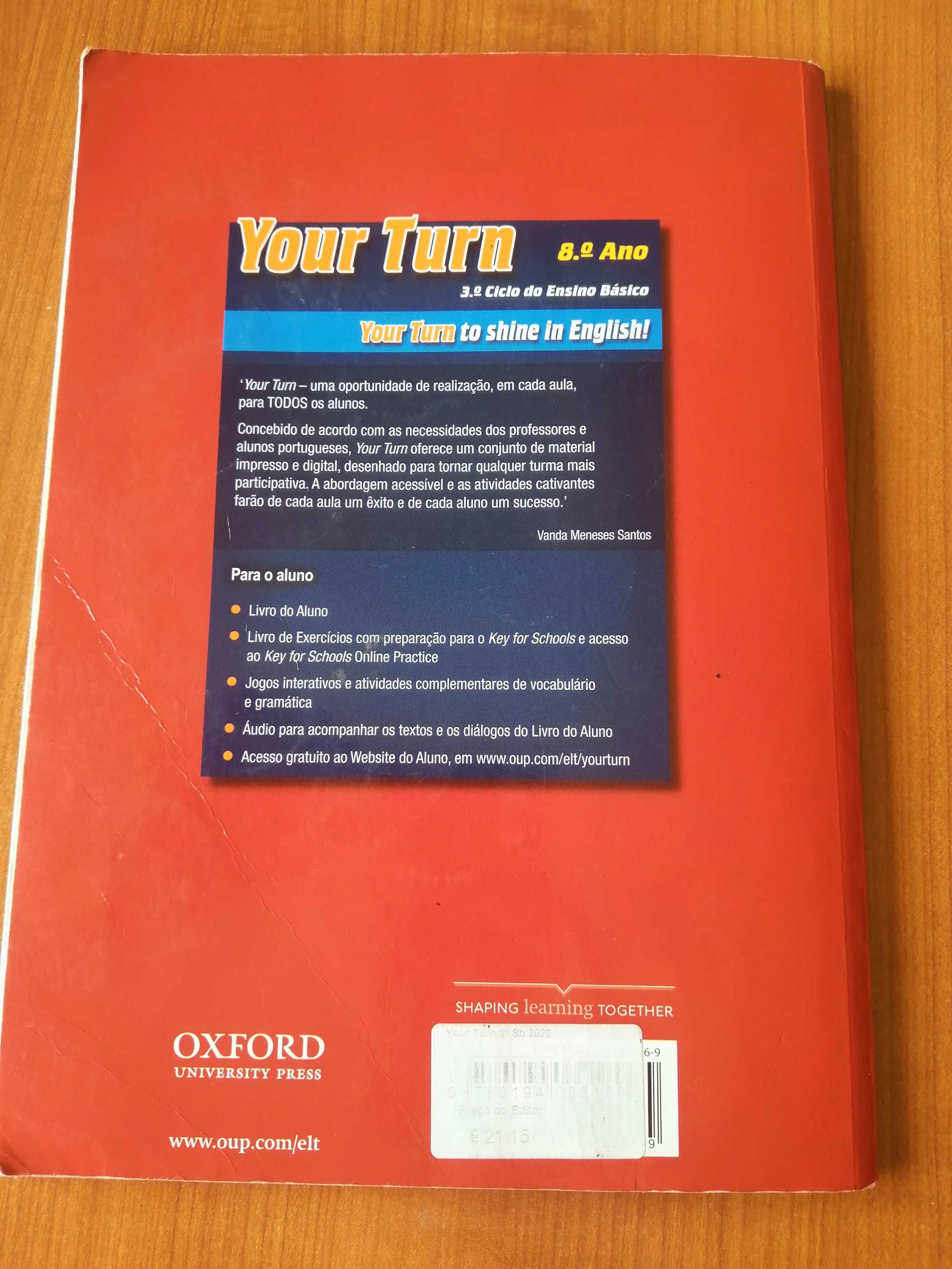 Your Turn livro de inglês do 8°ano