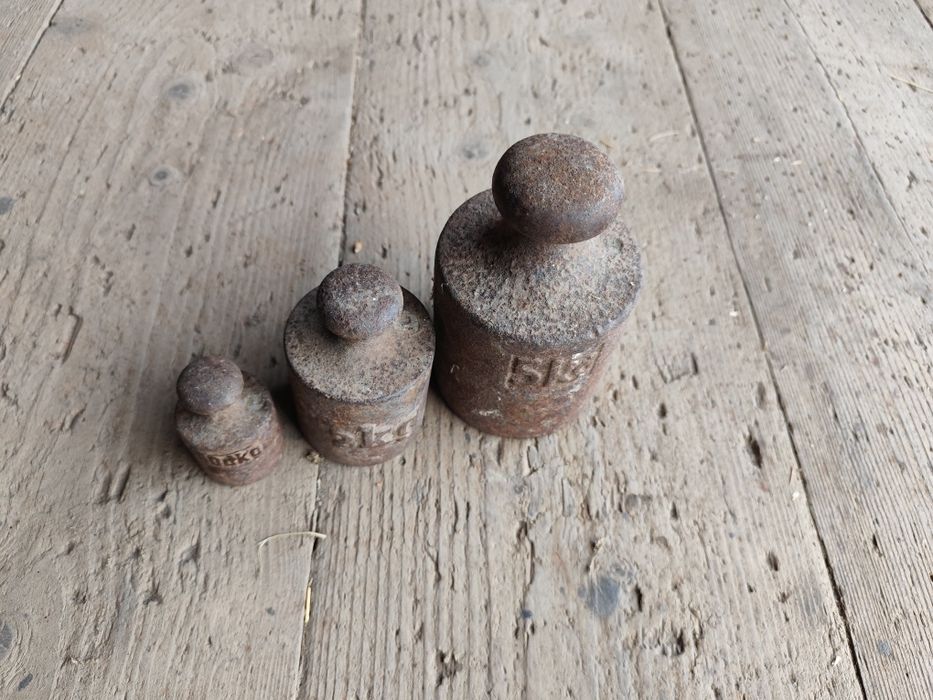 Odważniki do wagi szalkowej 5kg 2kg 0,5kg komplet