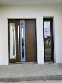 Drewniane drzwi zewnętrzne dębowe od PRODUCENTA możliwy montaż