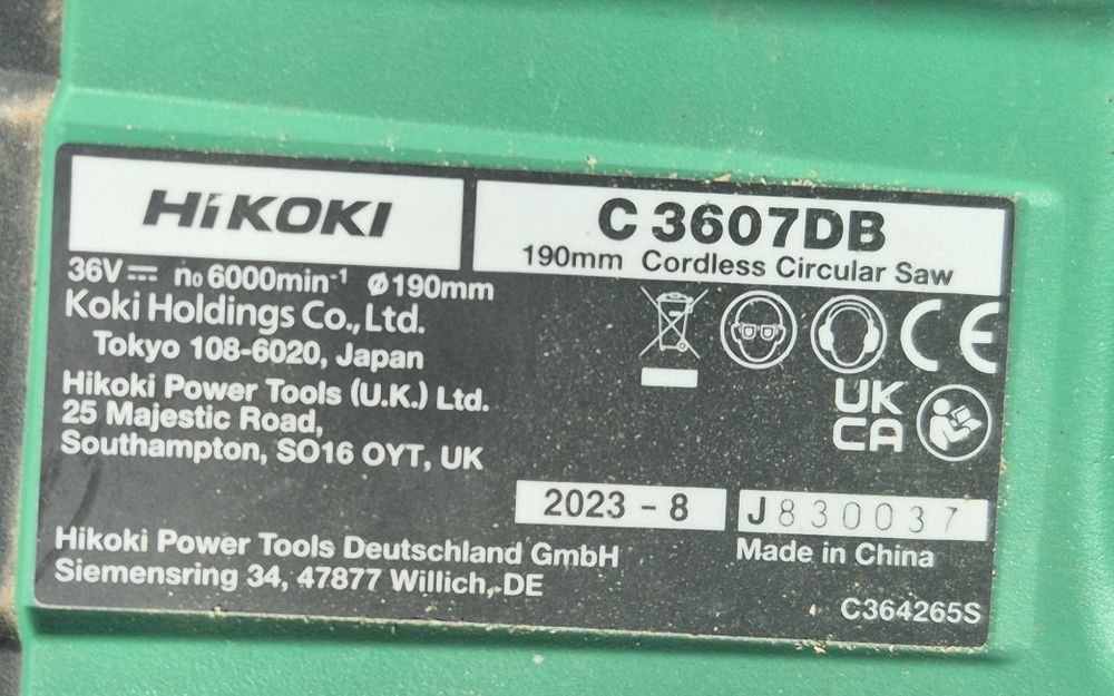 Akumulatorowa pilarka tarczowa MULTI VOLT HIKOKI C3607DB Gwarancja