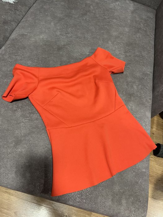 Bluzka hiszpanka czerwona h&m bez ramiączek