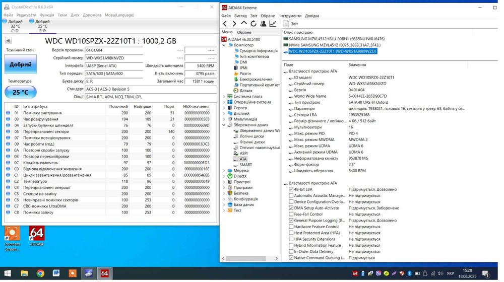 Жорсткий диск Western Digital BLUE WD10SPZX 1Tb