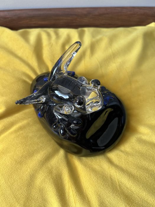 Żaba na szczęście szklana figurka duża okazja nowa ! Chiński talizman