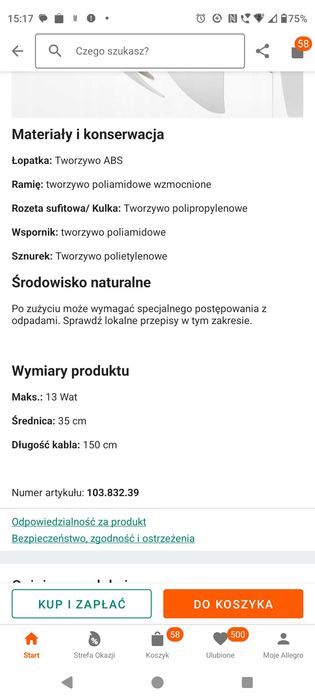 Lampa wisząca biała