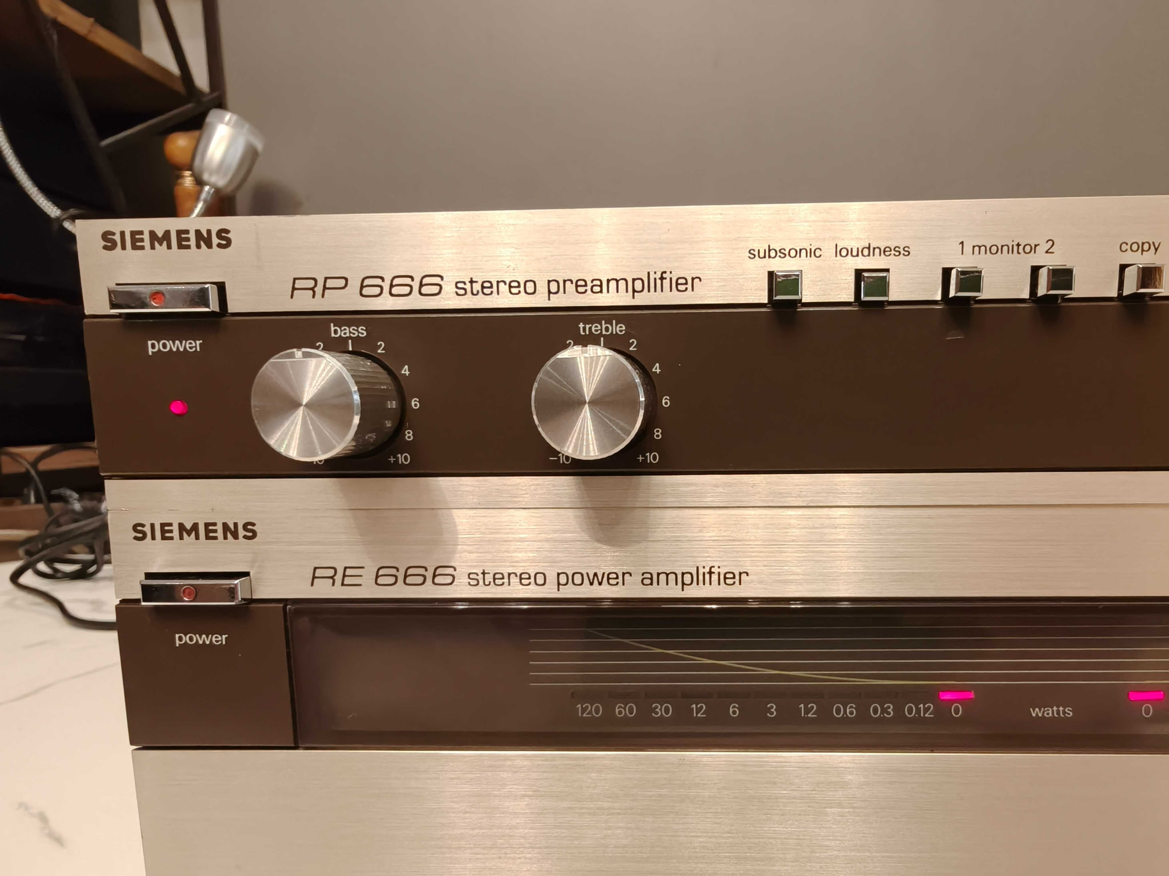 SIEMENS RE-666 + RP-666 ! Końcówka mocy i przedwzmacniacz.
