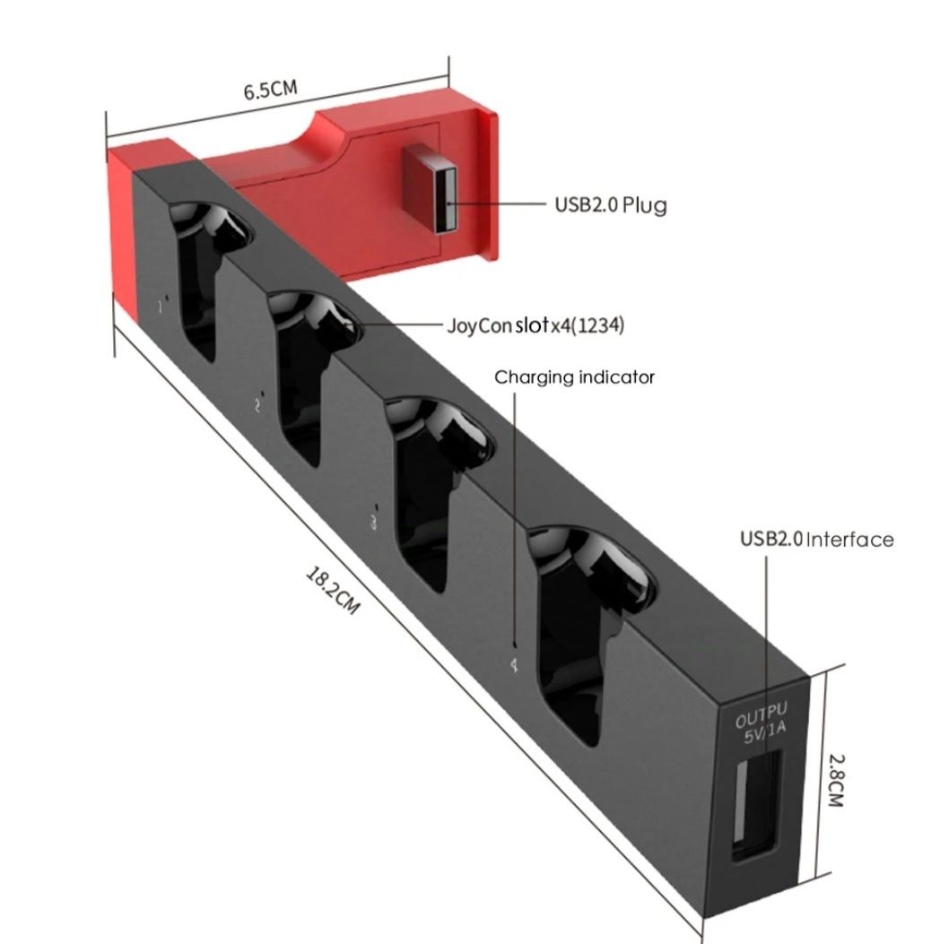 Carregador para joycon nintendo switch.