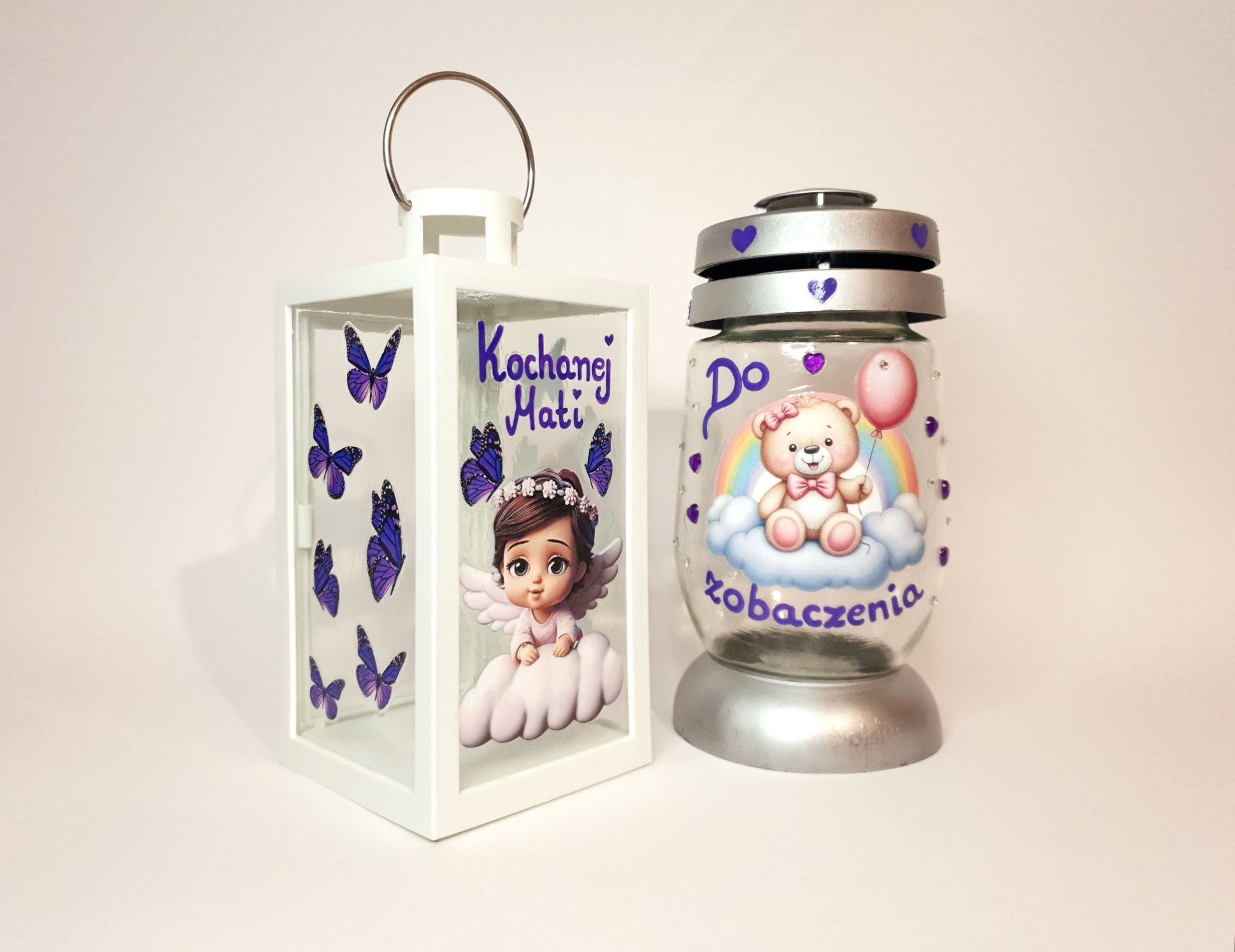 Znicze ręcznie zdobione