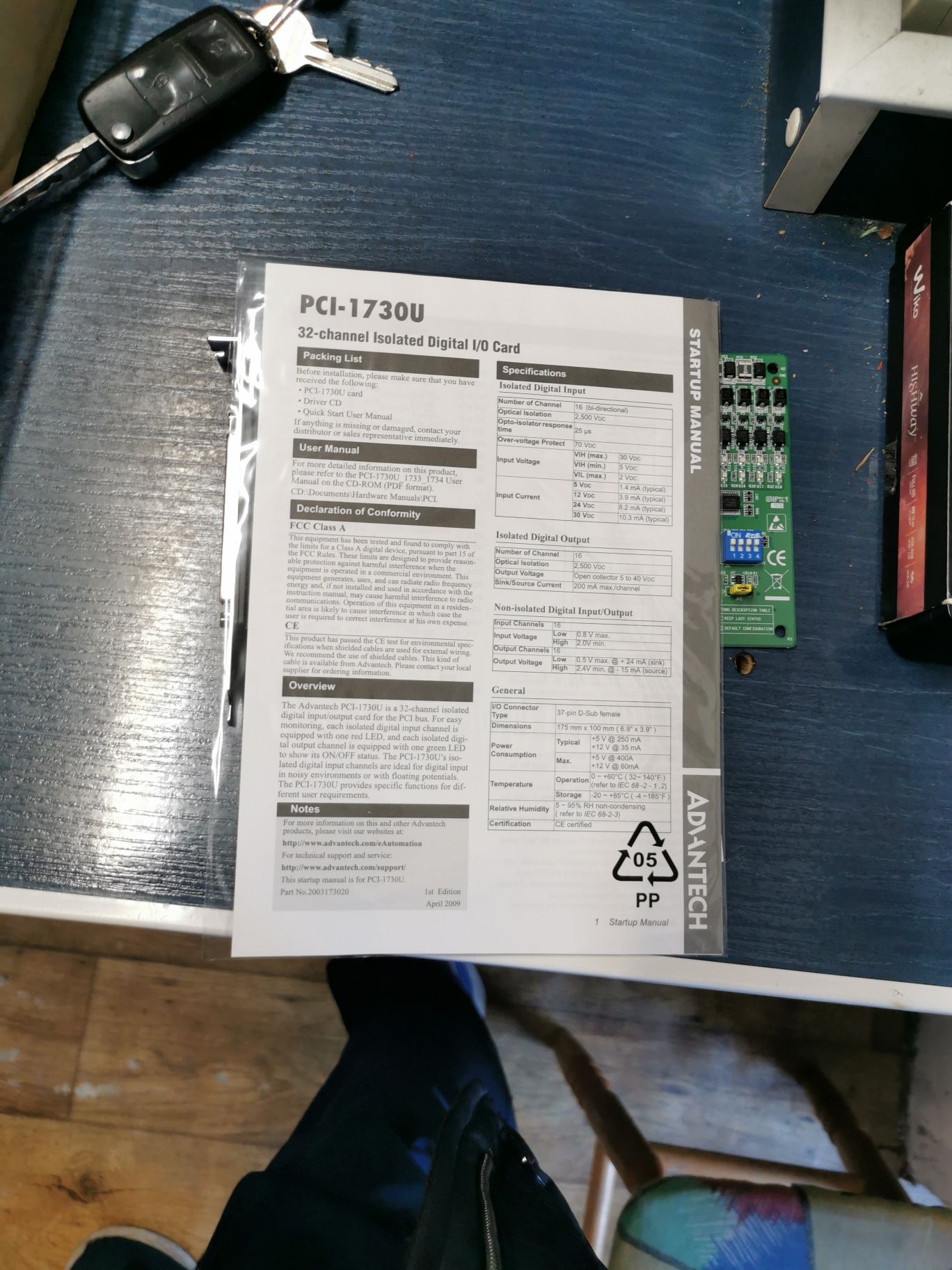 Przemysłowy moduł akwizycji I/O Advantech PCI-1730U-BE 32 kanałowy TTL
