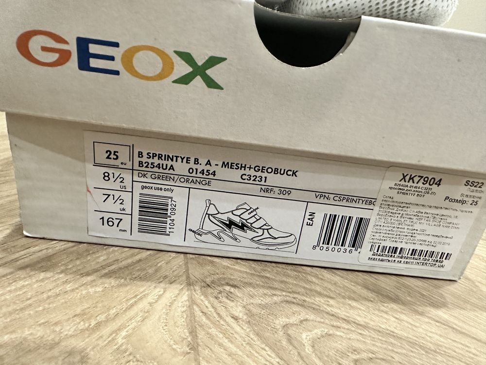 Кросівки Geox, розмір 25