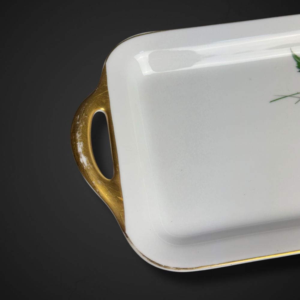 Porcelanowa taca półmisek róża baudour cerabel belgium b5/021614