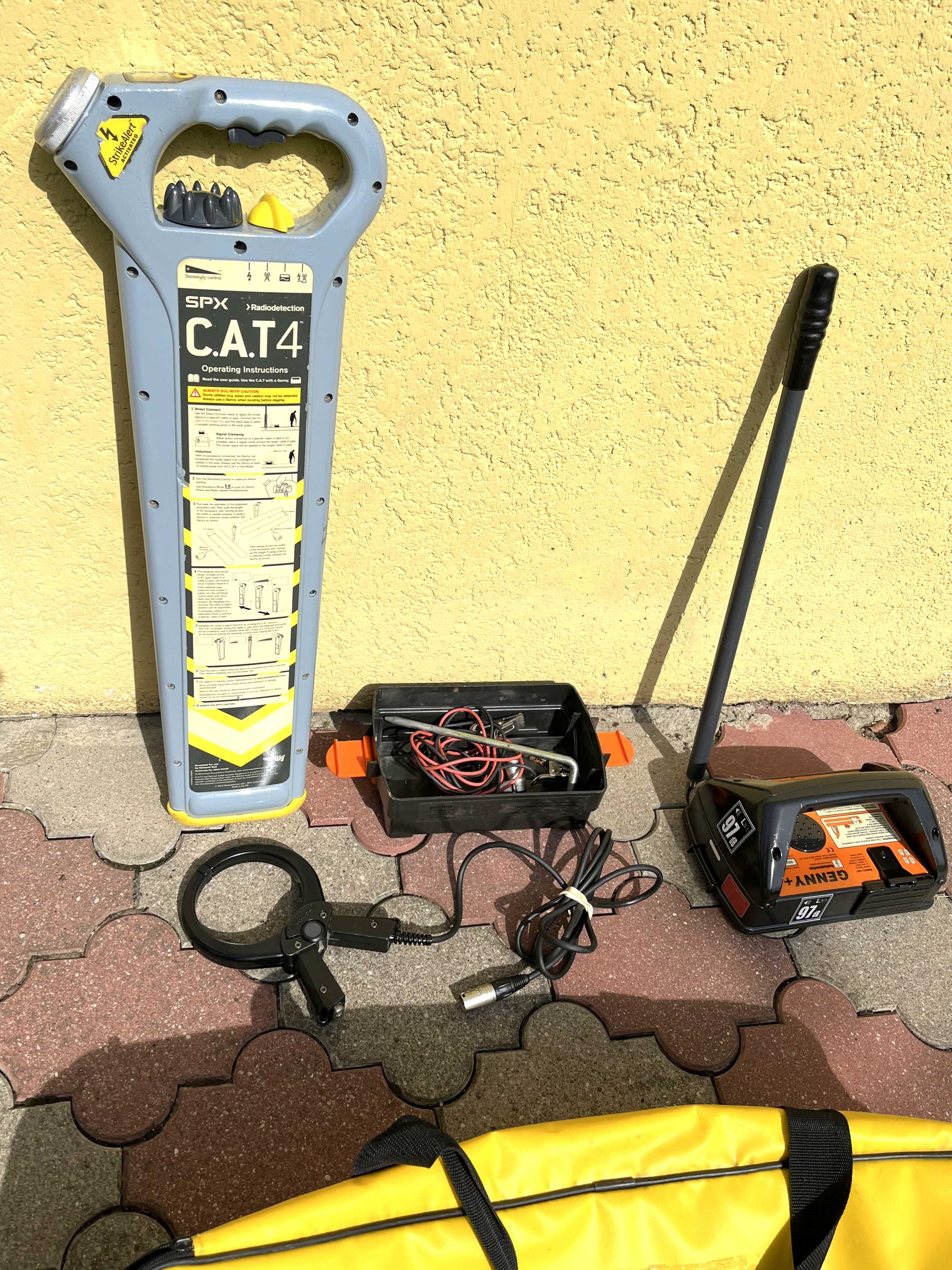Radiodetektor wykrywacz kabli instalacji eCAT4+  z GENNY . DUŻY ZESTAW