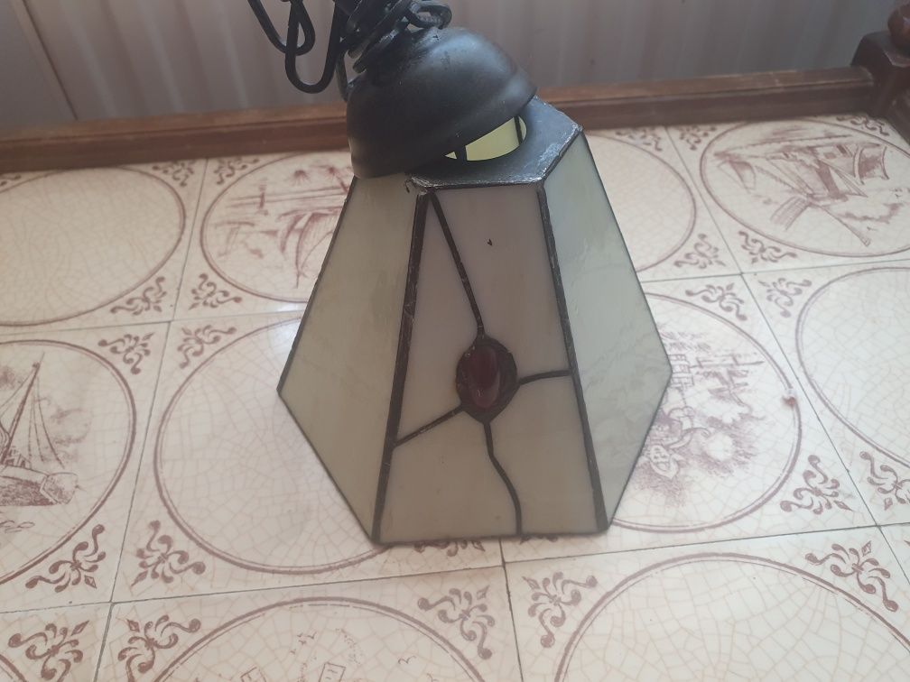 2 sztuki Żyrandol lampa kinkiet Tiffany Tifannyego 4 klosze