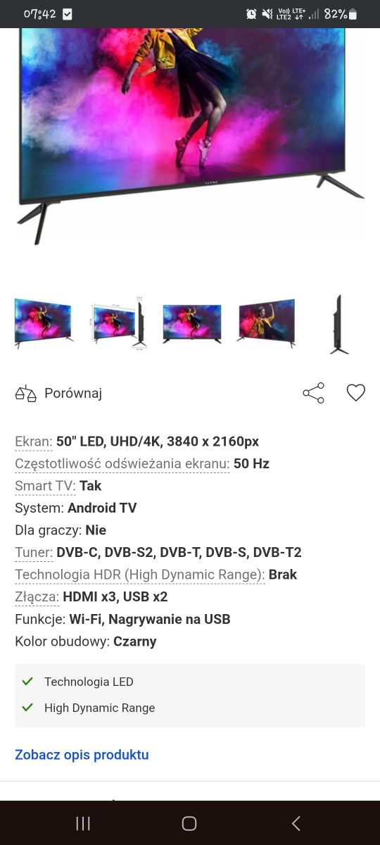 Telewizor kiano 50 cali