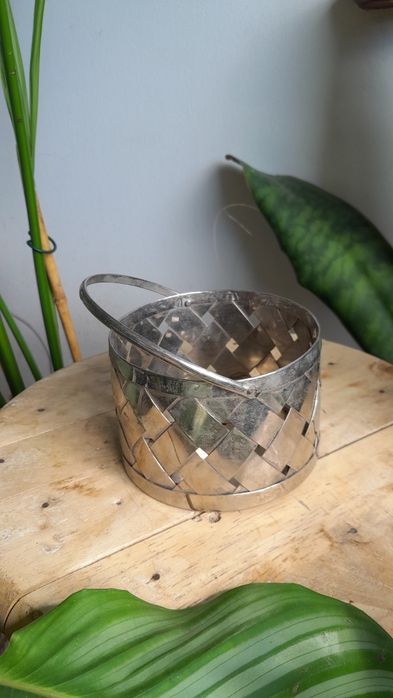 Vintage metalowy koszyk