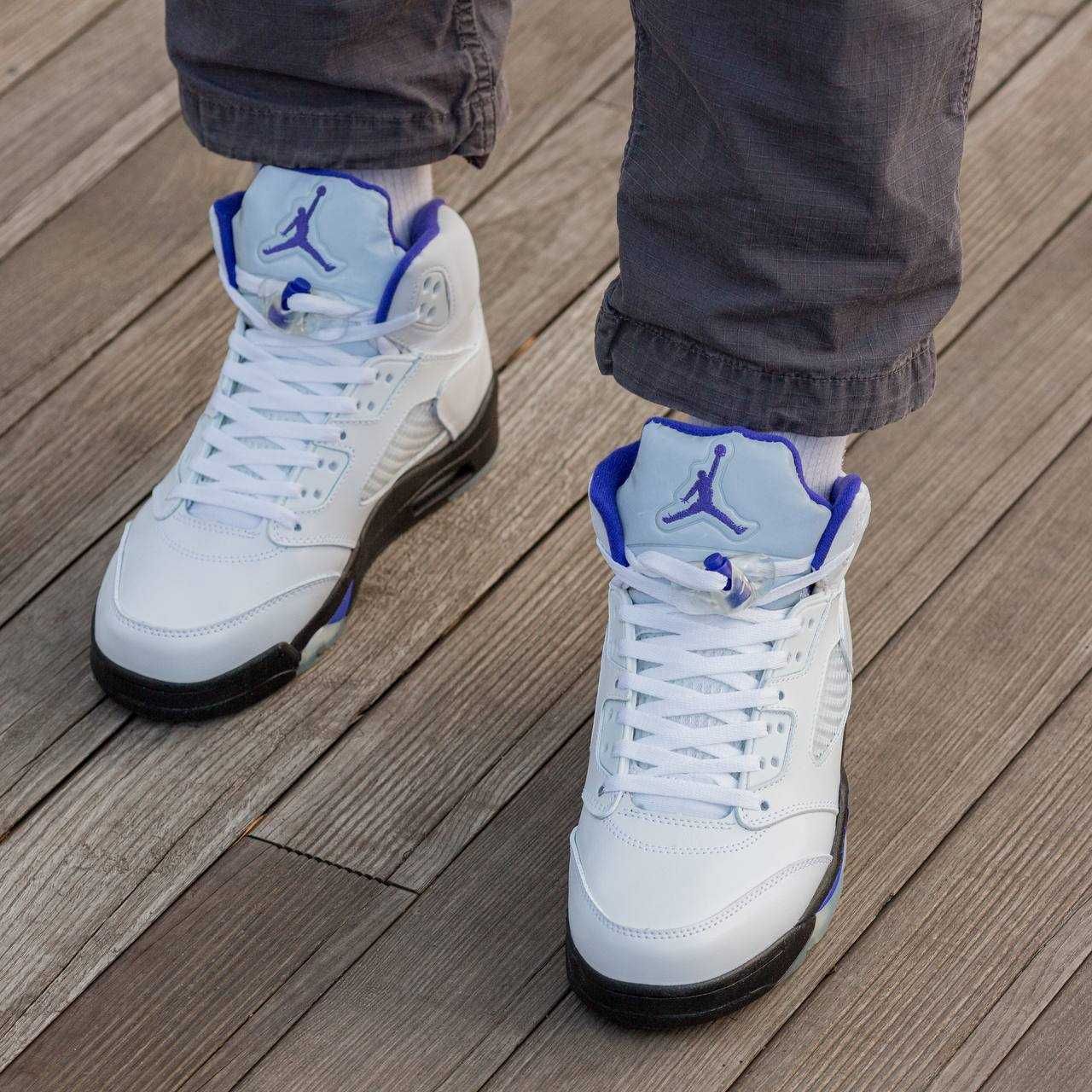 Meskie buty AJ Retro 5 White\Purple obuwie meskie 40-46