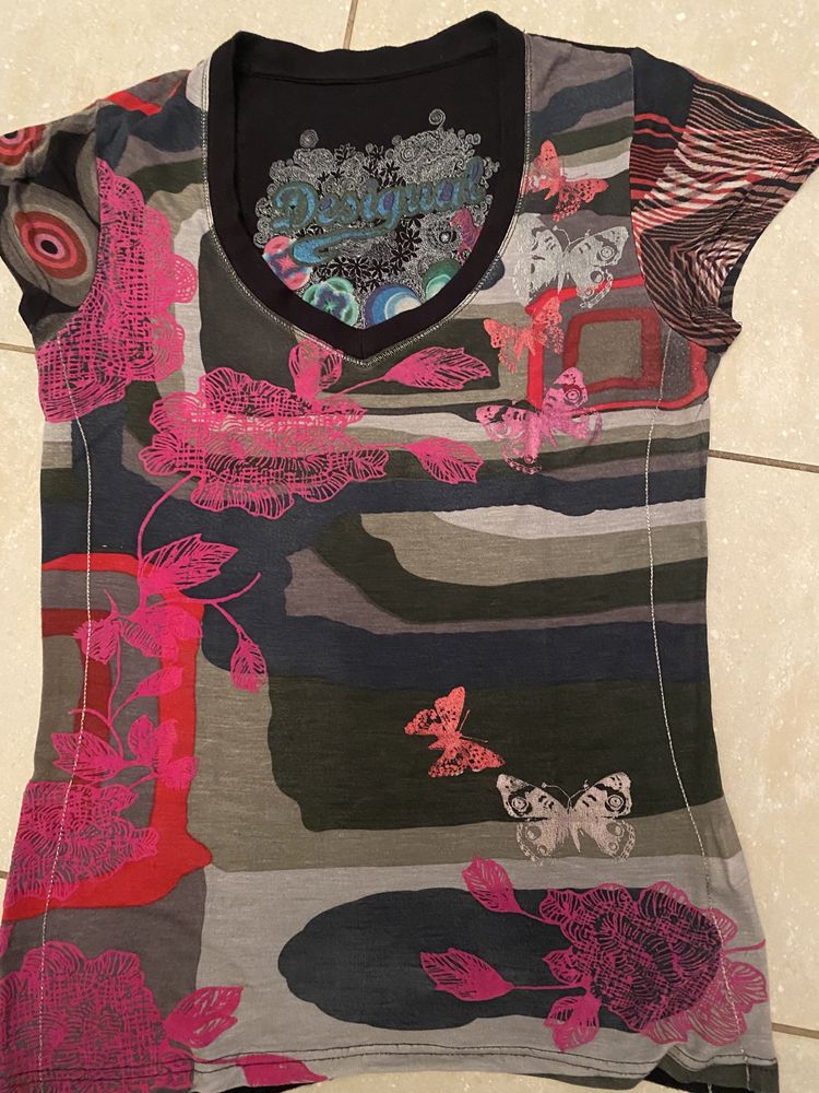 Desigual super wzory, extra sexi bluzka damska r. M bawełna