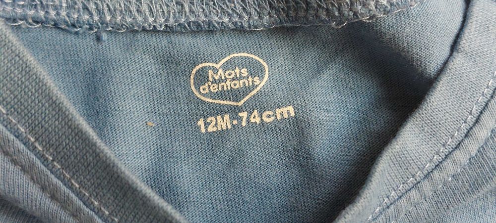 T-shirt Azul Mots D'Enfants 12 meses