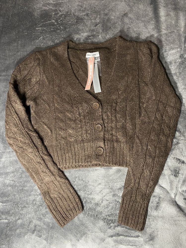 Nowy sweterek Taylly Weijl ciemnobrązowy