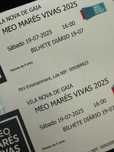 Vendo 2 bilhetes para dia 19/07 Meo Mares Vivas