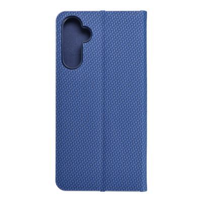 Etui Z Klapką Carbon Do Samsung A55 5G Niebieski + Szkło 9H