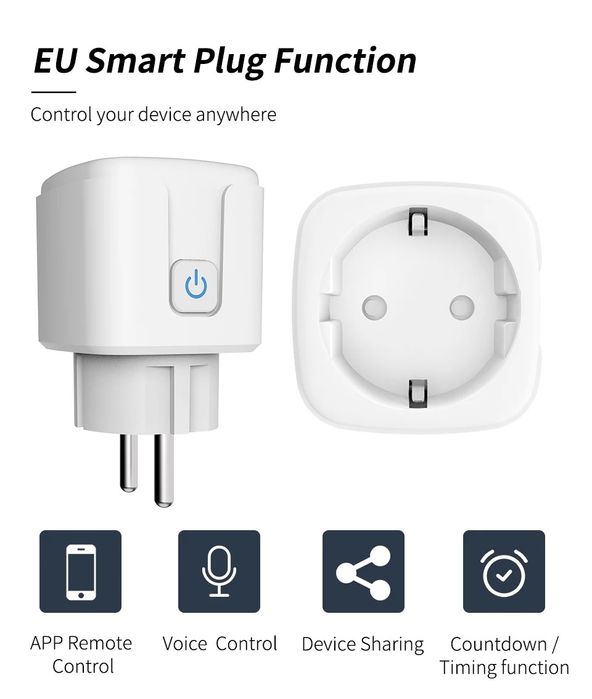 ОЛХ доставка. Умная WiFi 20A розетка Tuya 220V 20A, Smart Life. Tuya.