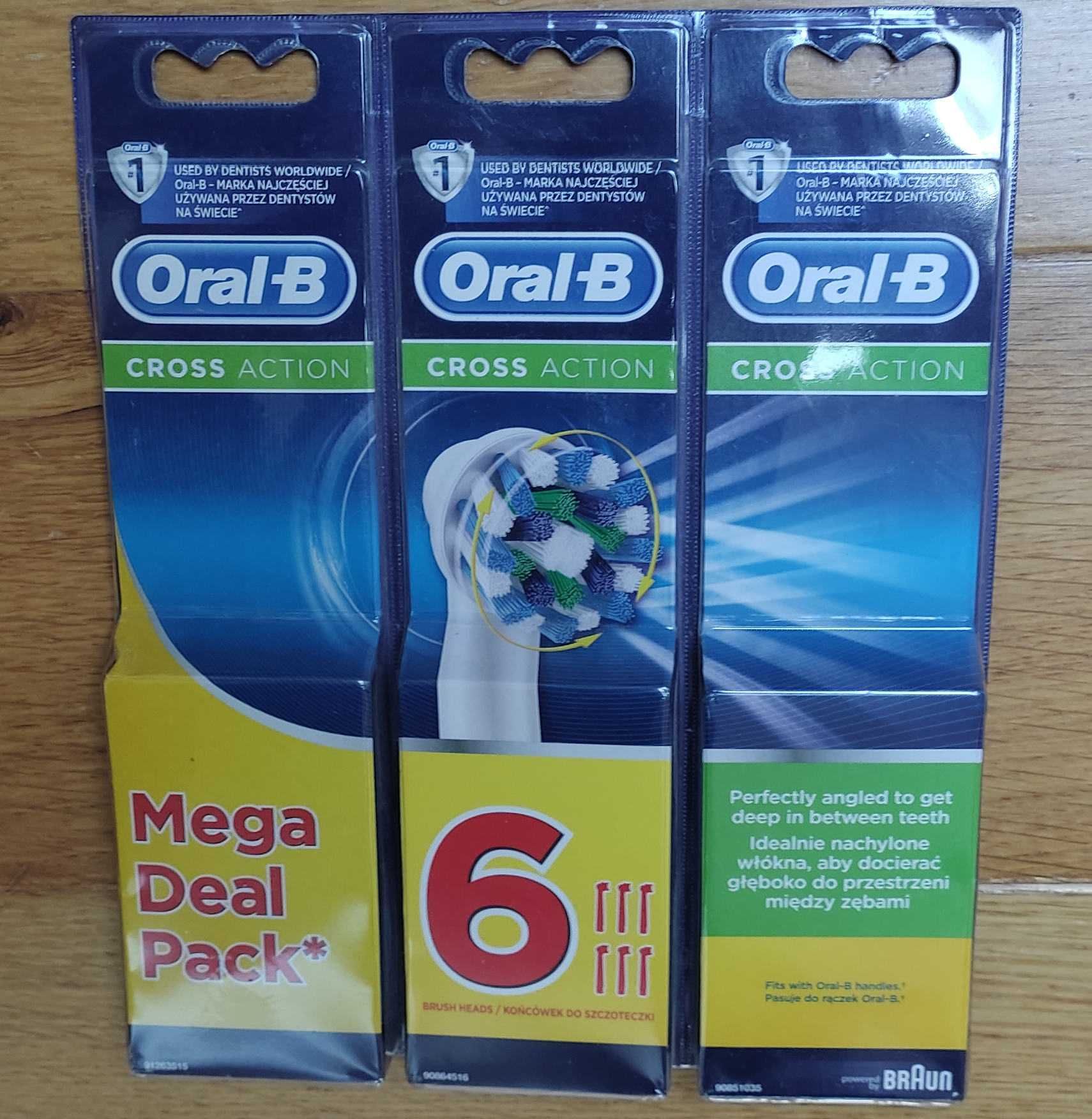 Końcówki do szczoteczek Oral-B Braun (Nowe - 6 sztuk)