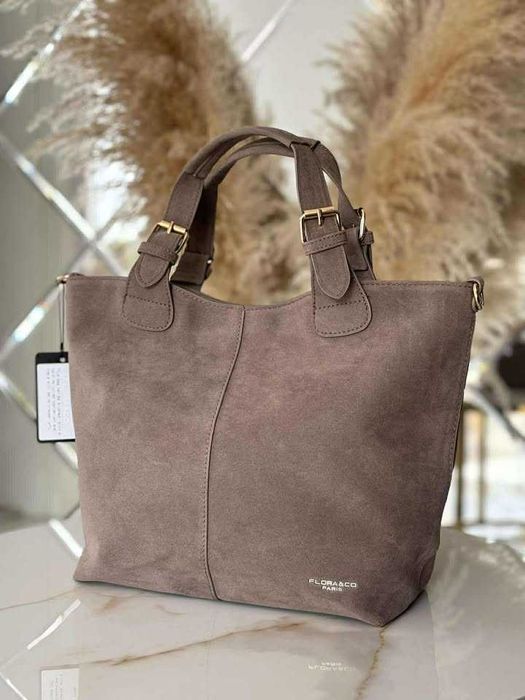 Torebka FLORA&CO shopper kuferek fango