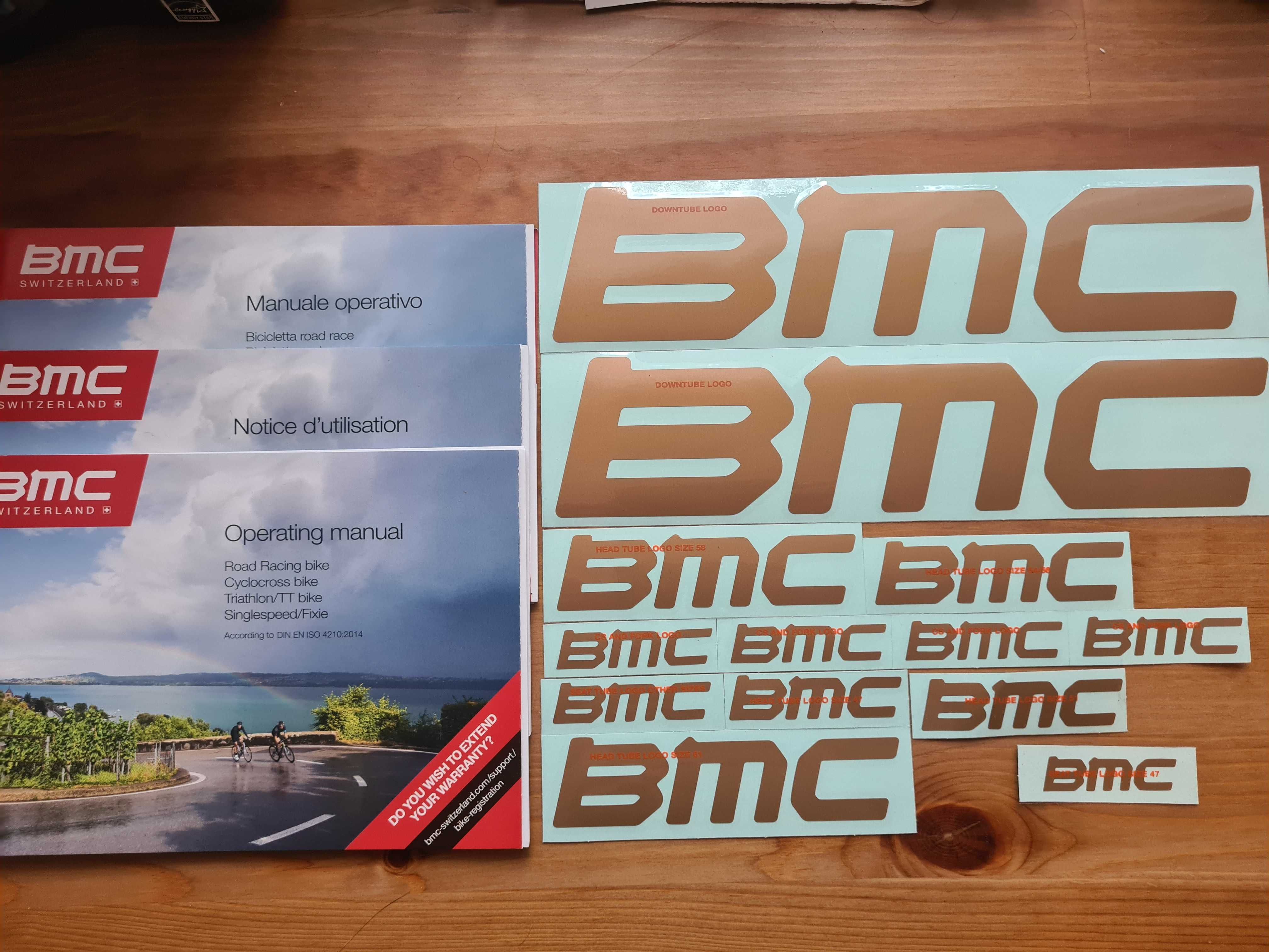 Naklejki BMC z ramy SLR01 oryginalne