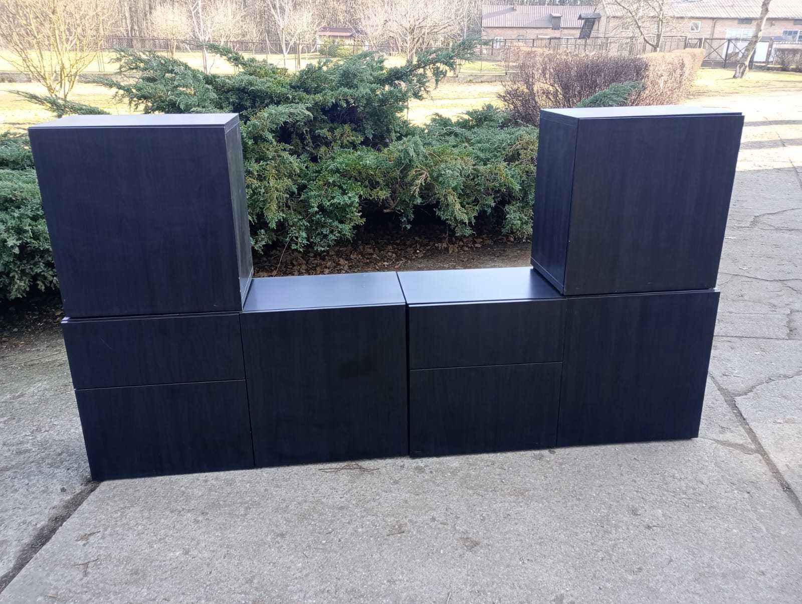 Szafka czarny-brąz IKEA BESTA szafki komody 60x42x65 cm