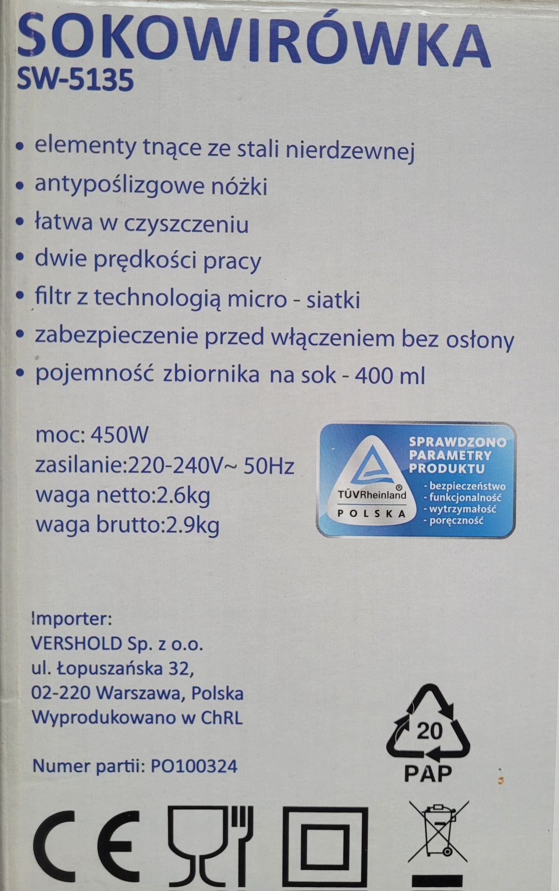 Sokowirówka Clarus