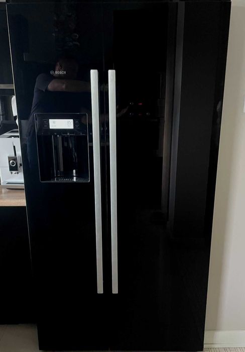 Lodówka side by side  BOSCH KAD62S50 czarne szkło kostkarka uszkodzona