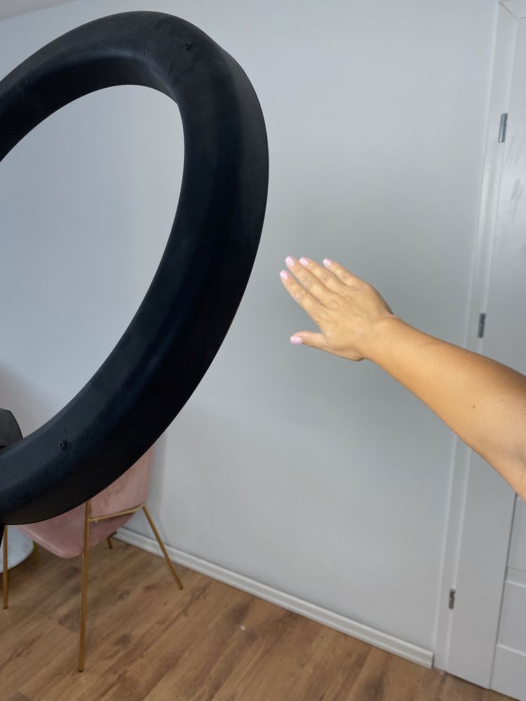 Lampa ring 65w mocny stojak do rzes do makijazu