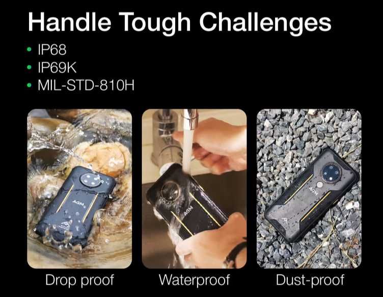 AGM H3. 4Gb/64Gb,  5400Ma/h, 12Mp+13Mp Night Vision, NFC+Подарунок