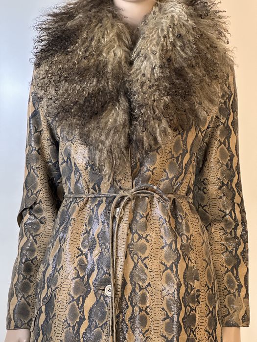 Шкіряний тренч/пальто стиль Gucci