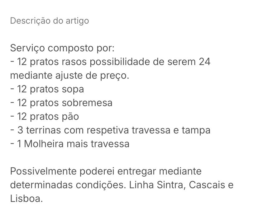 Serviço completo Vista Alegre