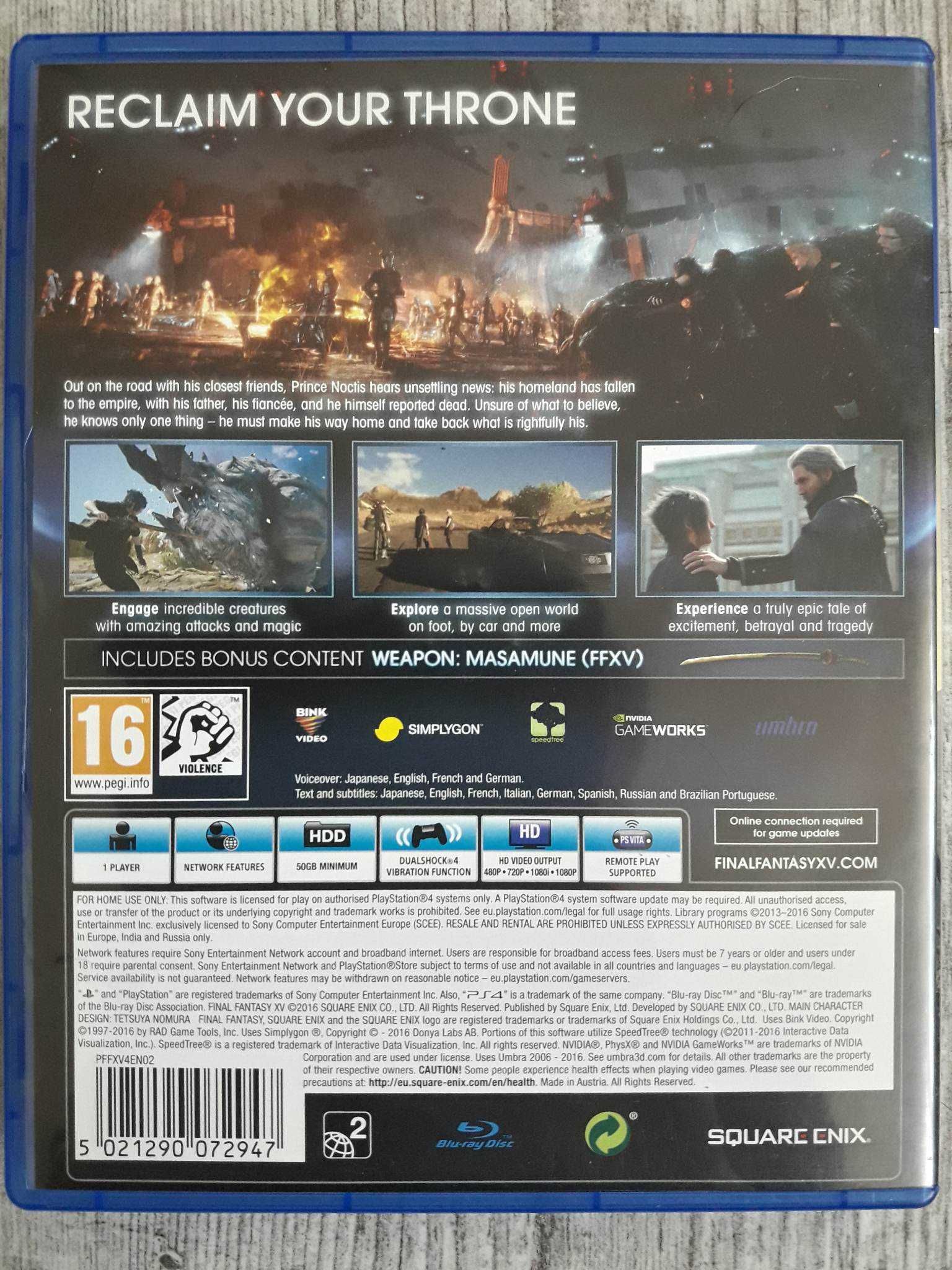 Gra Final Fantasy XV PS4/PS5 Playstation