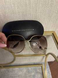 Okulary pozłacane Victoria Beckham