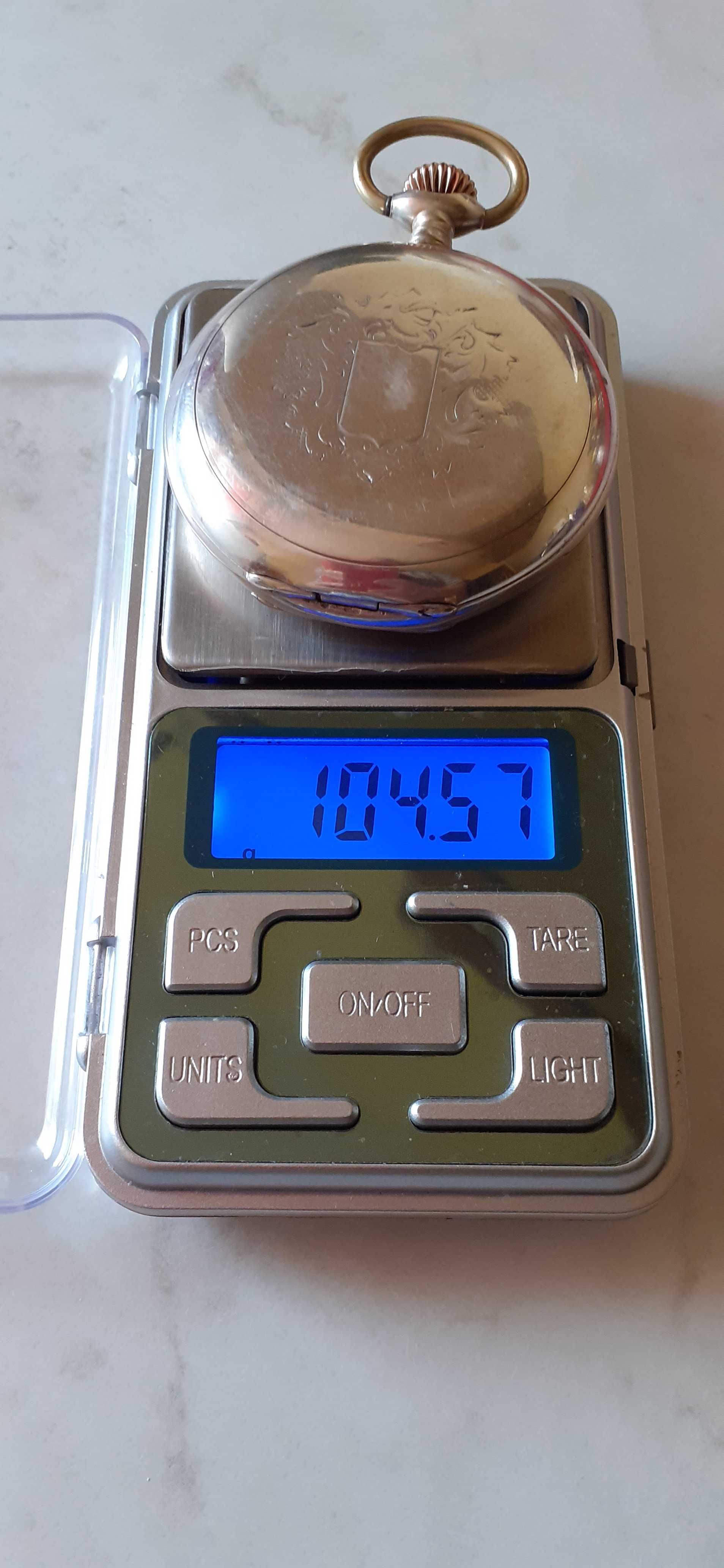Dewizka zegarek kieszonkowy IWC z 1900 roku srebro 800 sygnowany.