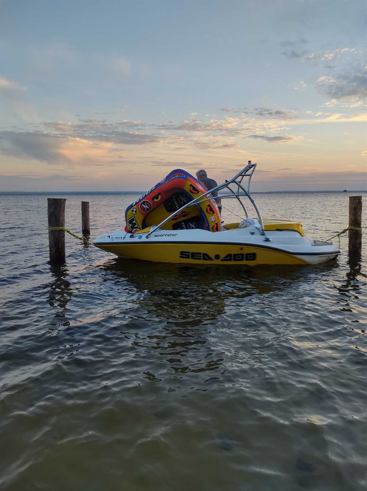 łódź seadoo sportster BRP Bombardier z 150 kM wieża tower wake zamiana