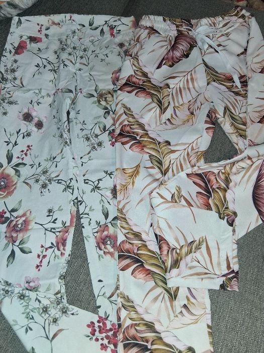 Zestaw ekskluzywnych bluzeczek letnich,spodni,kombinezonów rozm.M/L