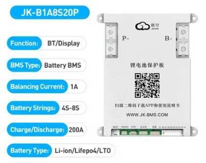 BMS JIKONG JK-B1A8S20P с активным балансиром LifePo4