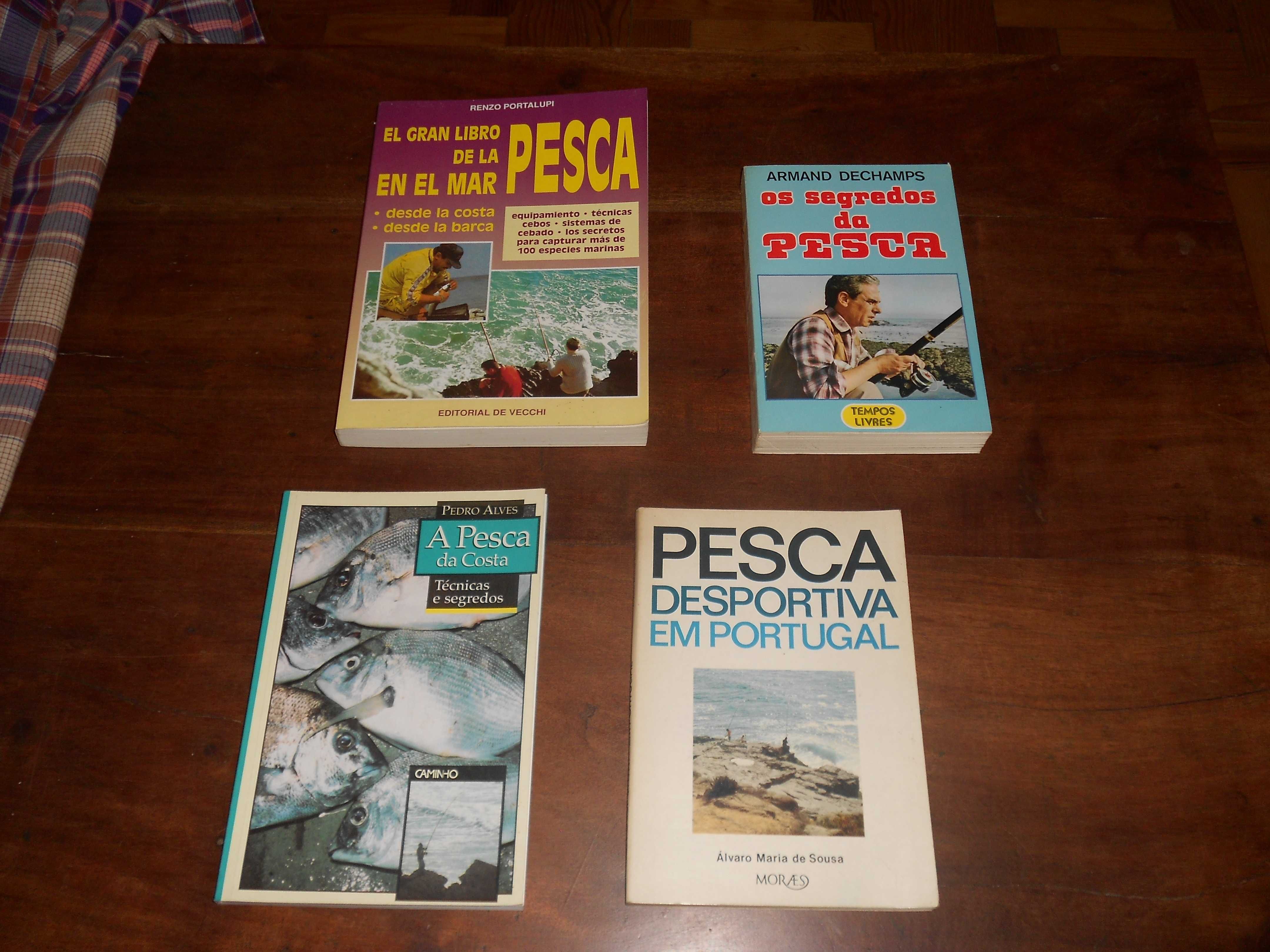 Livros diversos pesca + revistas mundo da pesca